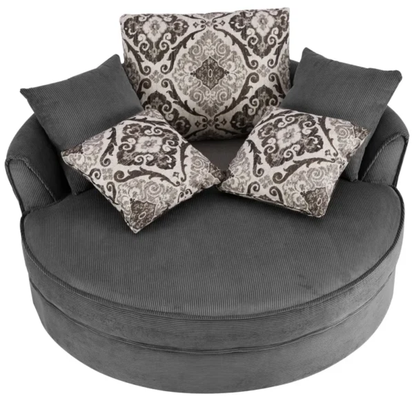 Upholstered Swivel Barrel Chair | Comfortable & Stylish Accent Chair for Living Room or Bedroom