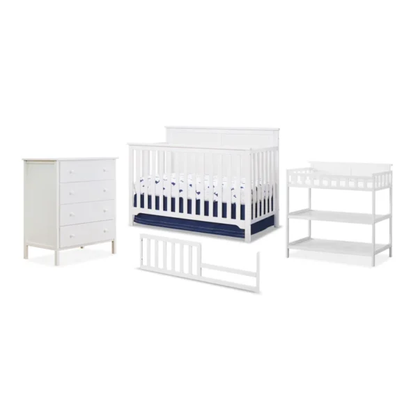 Sorelle Convertible 4-Piece Nursery Furniture Set – Stylish & Functional Baby Furniture Set - Image 4