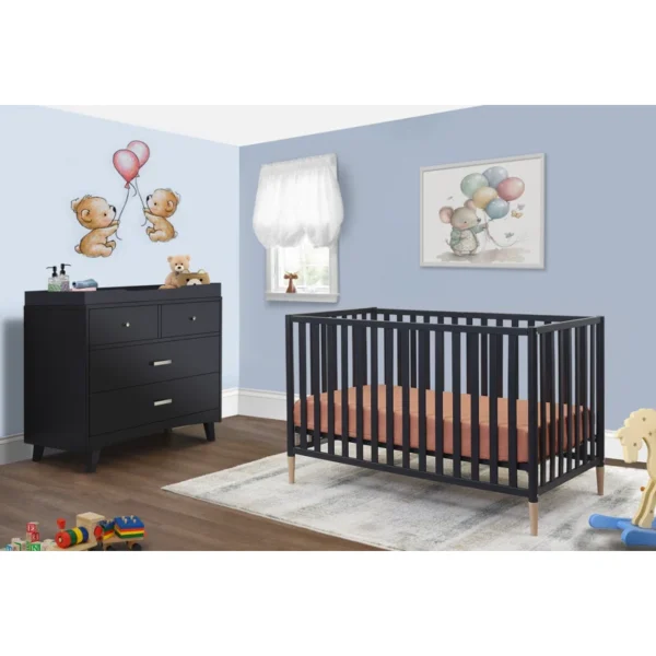 Sorelle Mia 3-in-1 Convertible Crib | Stylish & Durable Baby Crib - Image 5