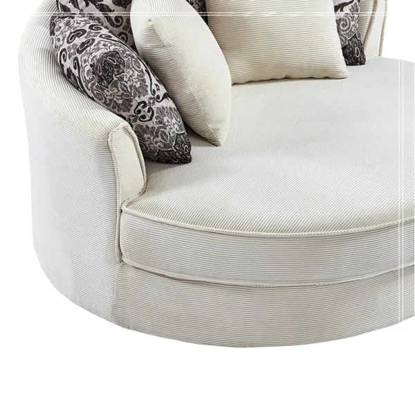Swivel Accent Barrel Chair with 5 Pillows | 360-Degree Round Sofa Chair for Comfortable Seating - Image 2