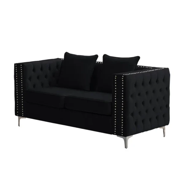 Buy Vanida Velvet Loveseat – Luxurious Comfort & Stylish Design for Any Room - Image 2