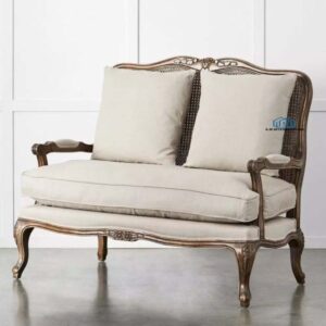 French Arm Chairs 2 Seater Wooden Chair