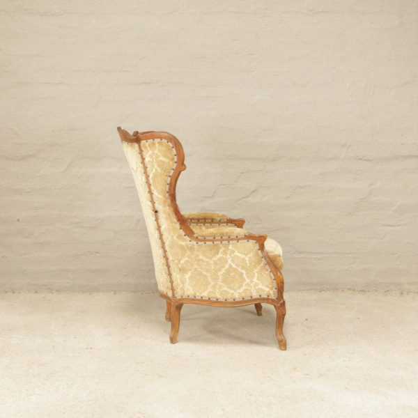 French style high back carved Armchairs - Image 4