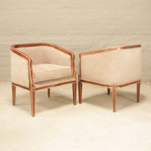 Scandinavian Armchairs Set of 2 in teak wood