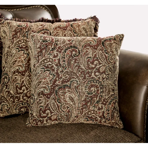 Upholstered Sofa with Carving – Elegant Carved Wood Sofa for Living Room & Home Decor - Image 3