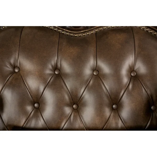 Upholstered Sofa with Carving – Elegant Carved Wood Sofa for Living Room & Home Decor - Image 6