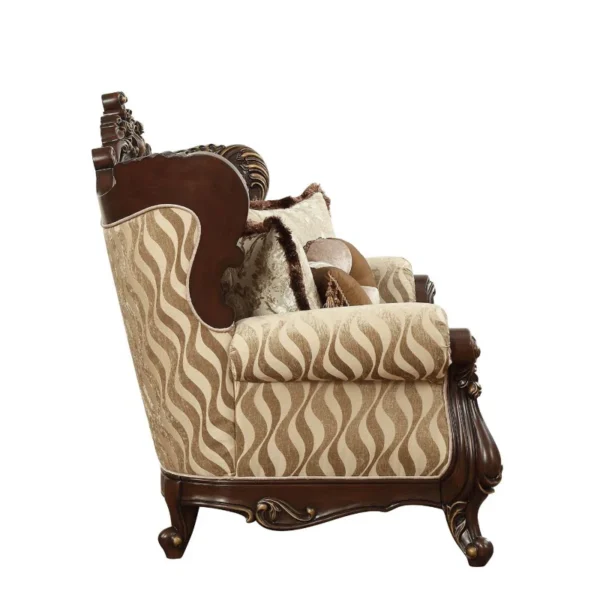 Carved Sofa – Carved Upholstered Loveseat for Living Room & Home Decor - Image 4