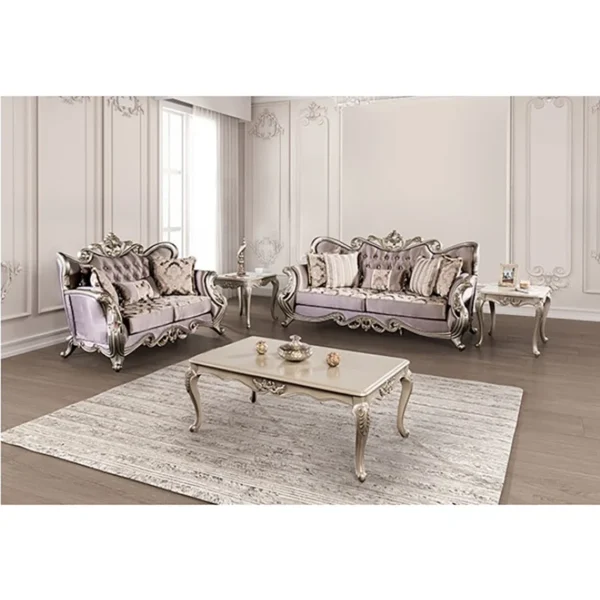 Luxury Carved Sofa – Upholstered 3 Seater Sofa for Living Room & Home Decor - Image 2