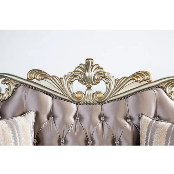 Luxury Carved Sofa – Upholstered 3 Seater Sofa for Living Room & Home Decor - Image 3