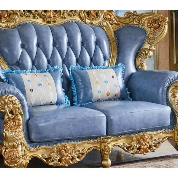 Living Room Carved Sofa | Luxury Leather Sofa for Elegant Spaces - Image 6