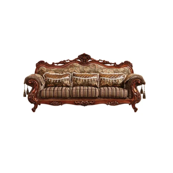 abric Solid Wood American Sofa 90.55" - Upholstered Couch for Living Room & Home Decor
