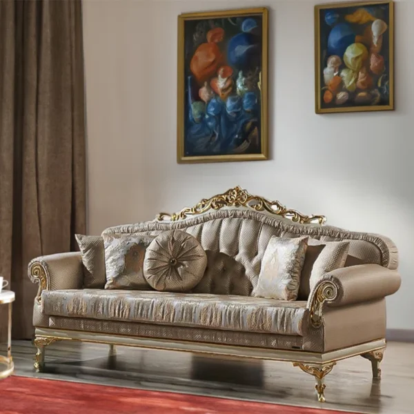 Traditional Sofa – Classic Upholstered Sofa for Living Room & Home Decor