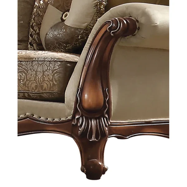 Carving Sofa 75" – Elegant Upholstered Loveseat Sofa for Living Room & Home Decor - Image 3