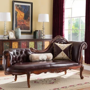 Light Luxury Solid Wood Carved Sofa 78.74" – Upholstered Loveseat for Living Room