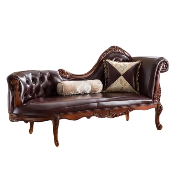 Light Luxury Solid Wood Carved Sofa 78.74" – Upholstered Loveseat for Living Room - Image 2