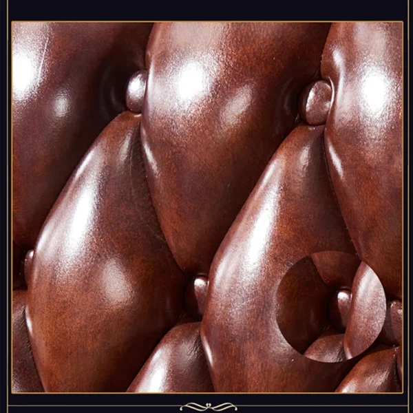 Luxury Solid Wood Double-sided Carved Sofa 98.43" – Leather Sofa for Living Room & Home Decor - Image 6