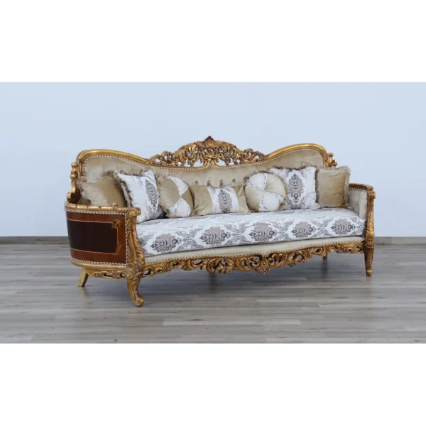 Carved Sofa – Upholstered 3 Seater Sofa for Living Room & Home Decor - Image 2