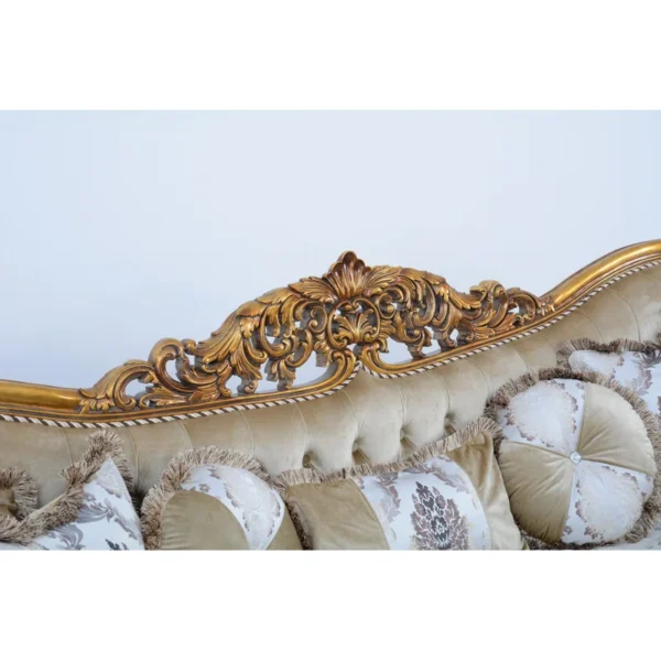 Carved Sofa – Upholstered 3 Seater Sofa for Living Room & Home Decor - Image 3
