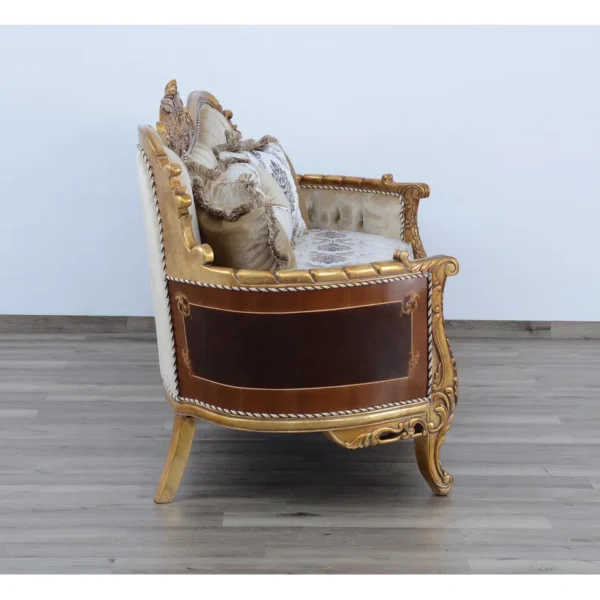 Carved Sofa – Upholstered 3 Seater Sofa for Living Room & Home Decor - Image 4