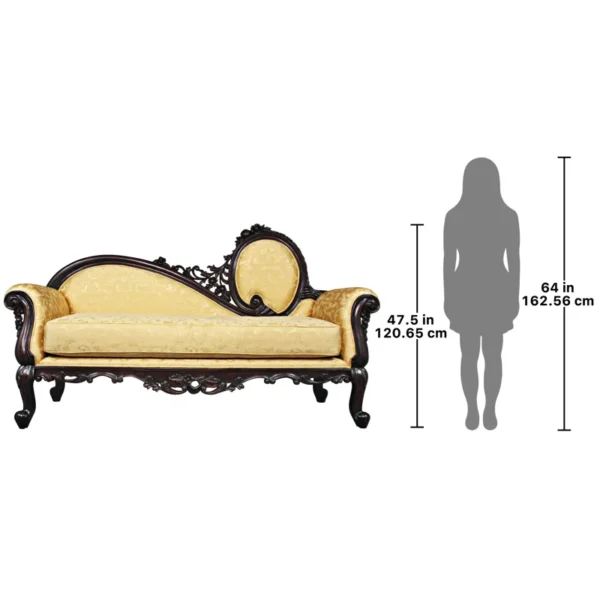 Rossetti Victorian 76.5" Salon Sofa – Classic Upholstered Sofa for Living Room & Home Decor - Image 4
