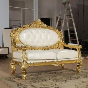 Royal Antique Gold Carved Sofa ( 2 Seater )