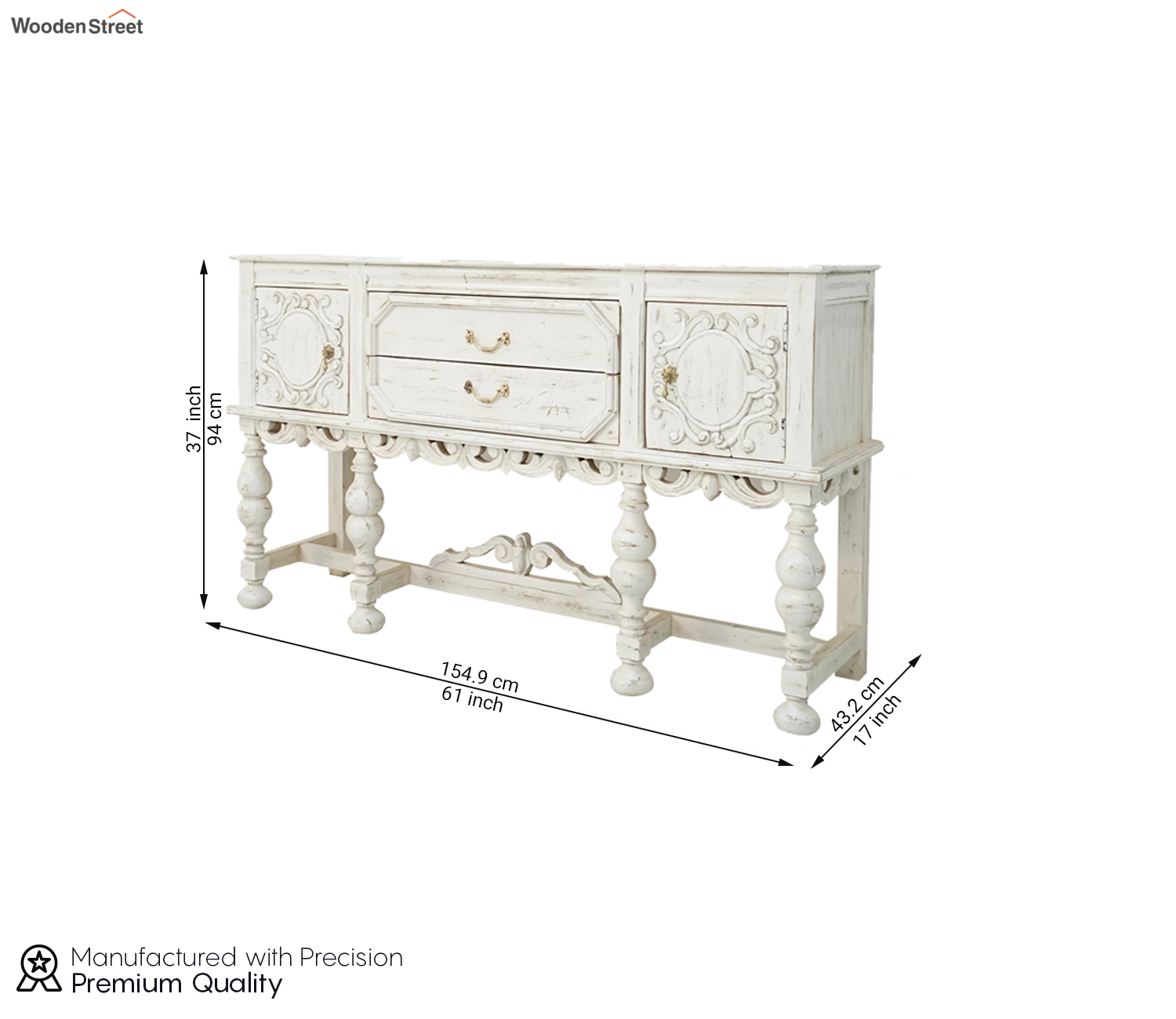 Storage Console Table, Solid Wood for home and office - Image 5
