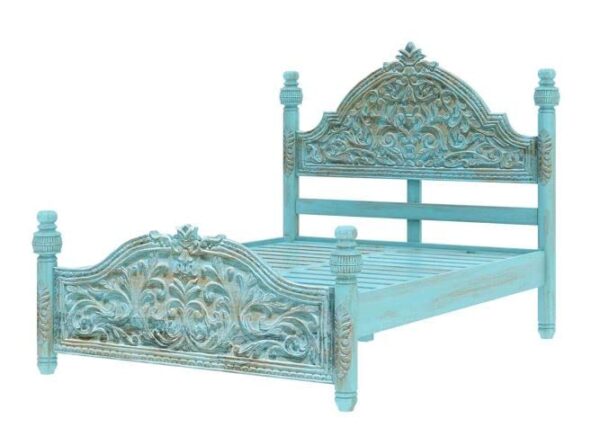 Wooden Carved Bed by Arman Handicrafts - Image 3