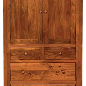 Handmade Pure Sheesham Wood Multipurpose Storage Wardrobe for Home Decor