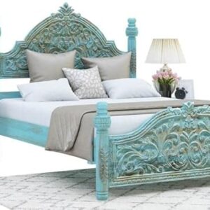 Wooden Carved Bed by Arman Handicrafts
