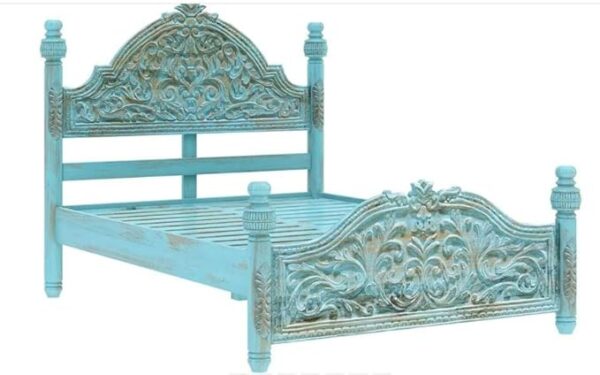 Wooden Carved Bed by Arman Handicrafts - Image 4