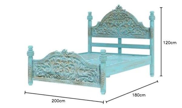 Wooden Carved Bed by Arman Handicrafts - Image 2