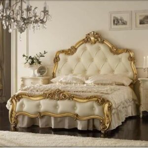 Luxury King Size Bed Teak Wood | Royal Look Bed | Wood Carving Bed | Wooden Luxury Bed for Bedroom Furniture and Wedding Gift (Luxury)