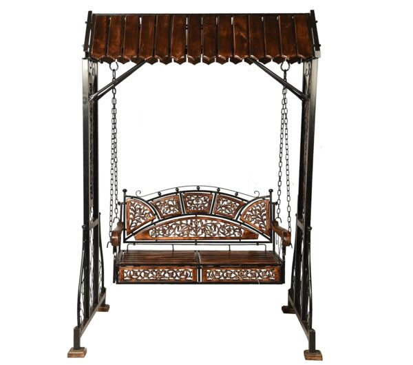 Sturdy 2-Seater Iron Swing/Jhula for Home, Garden, Porch & Balcony - Image 2