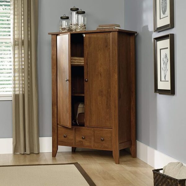 Handmade Pure Sheesham Wood Multipurpose Storage Wardrobe for Home Decor (Design 7) - Image 2