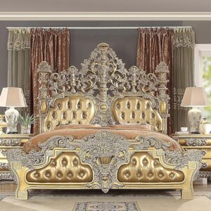 Double Bed Luxury Bed/Queen Size/for Bedroom (H45x W88x D127) Inch