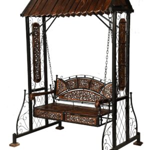 Sturdy 2-Seater Iron Swing/Jhula for Home, Garden, Porch & Balcony