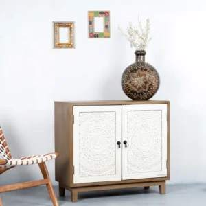 Wooden Cabinet for Storage (Grey Finish)