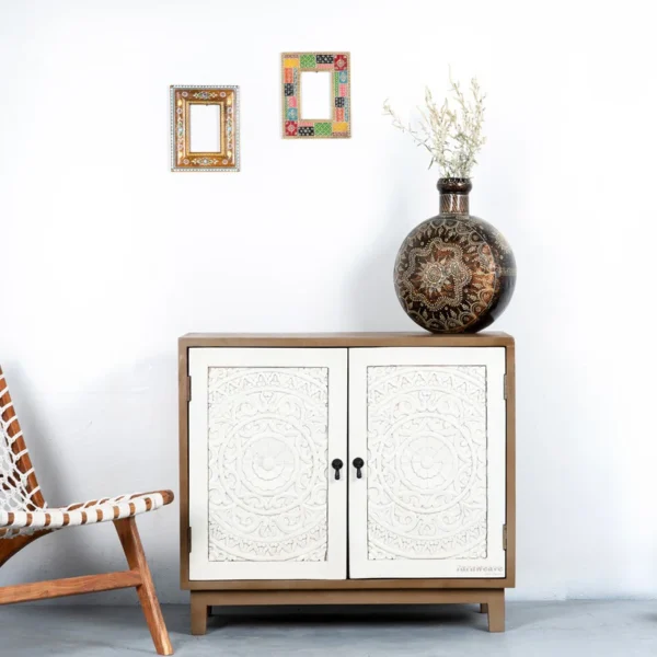 Wooden Cabinet for Storage (Grey Finish) - Image 2