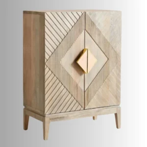 Eisth Wooden Designer Cabinet (Natural)