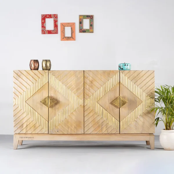 Eisth Wooden Modern Designer Sideboard (Dual Tone Finish)
