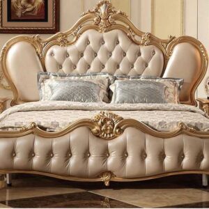 Chandigarh Luxury Mansion Royal Golden Bedroom Furniture