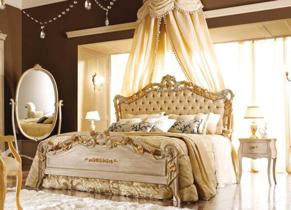 Queen Jhessy Royal Natural and Gold Bedroom Furniture