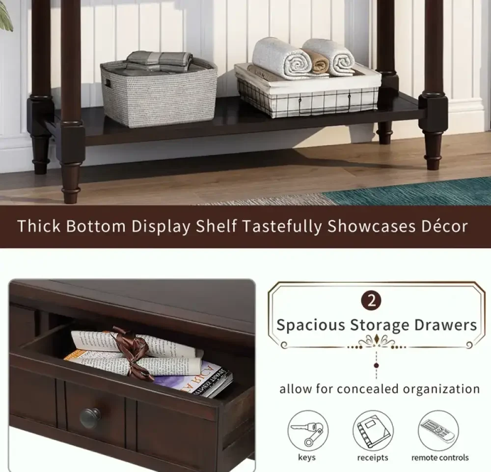Modern Simple Wood Console Table - Image 3