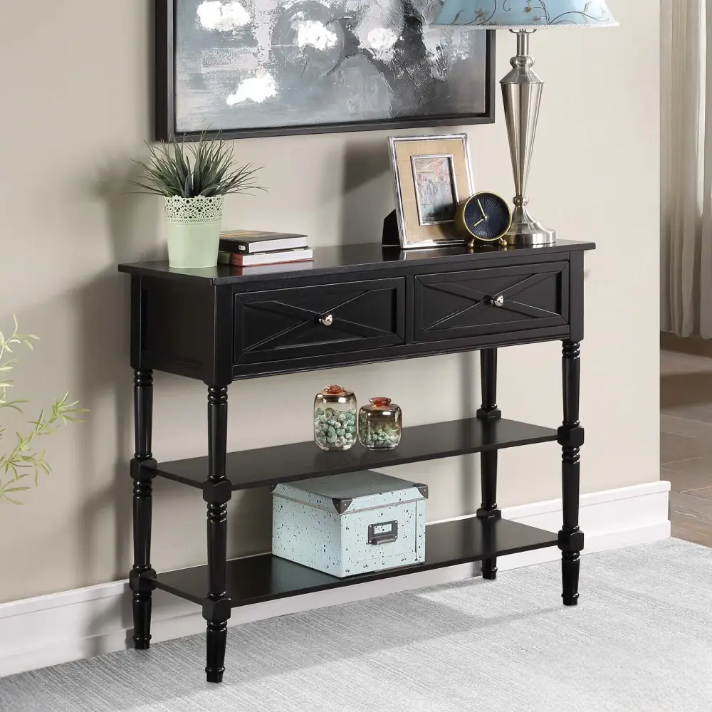 Natural Finish Wooden Entry Table - Image 2