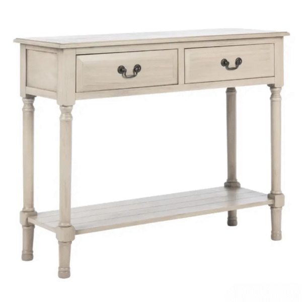 Contemporary Wooden Console Table with Open Shelf - Image 2