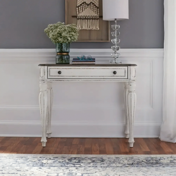Flat Top Wooden Console with Open Base