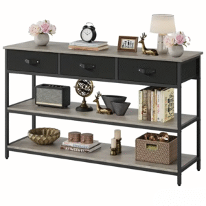 Straight-Line Wooden Console Table