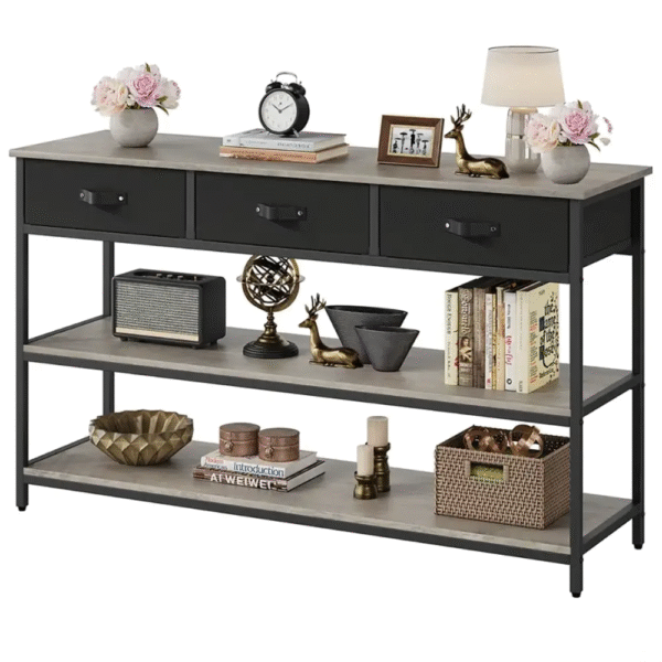 Straight-Line Wooden Console Table