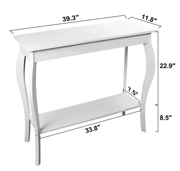 Vintage Style Wooden Console Table - Image 2