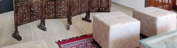 Wooden Partition Stand & Partition Legs Room Divider Set of 5 Suitable for 4 panel partition - Image 4